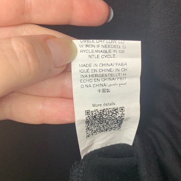 SHEIN Black Long Sleeve Drawstring Tie Bottom Top - Picture 8 of 8